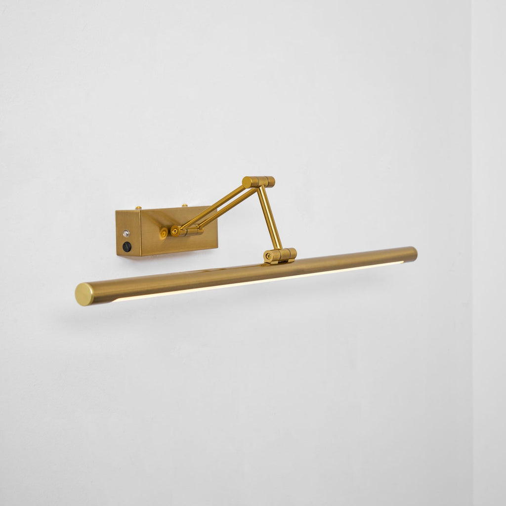 Picture Light, Rechargeable LED Wall Light, Gold, Remote Dimmable