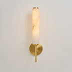 Brindisi Wall Sconce, White Alabaster Shade, Brass or Black, E14