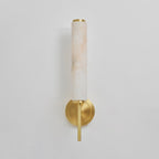 Brindisi Wall Sconce, White Alabaster Shade, Brass or Black, E14
