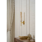 Brindisi Wall Sconce, White Alabaster Shade, Brass or Black, E14