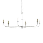 Candle chandelier shown in brushed nickel finish