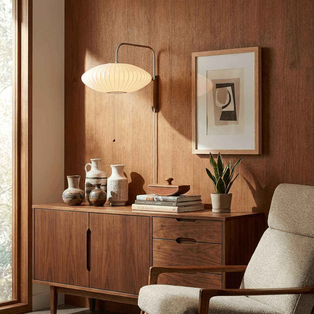 White ball wall sconce shown from the side with swivel hinge