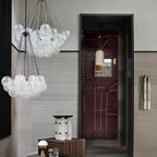 Frosted Glass Globe Bubble Chandelier, Gold, Black or Chrome, 19 to 73 Heads