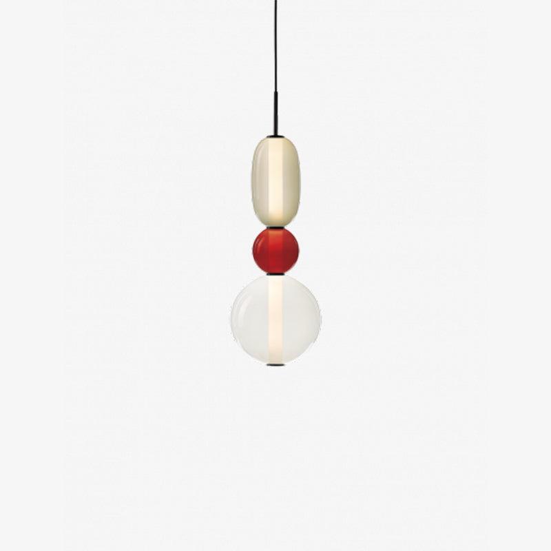 Glass jar pendant light shades in mixed colours and shapes