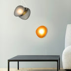 Wall Lamp, Pebble Hand-Blown Glass Shade, Integrated LED, Models A-D