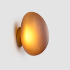 Wall Lamp, Pebble Hand-Blown Glass Shade, Integrated LED, Models A-D