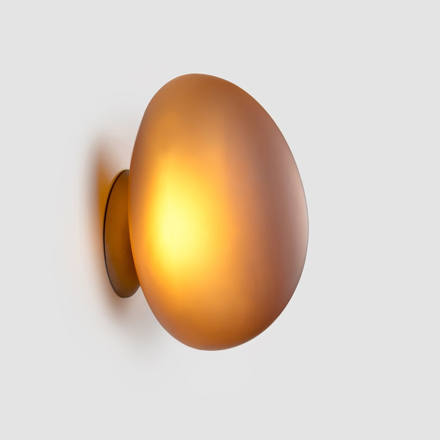 Wall Lamp, Pebble Hand-Blown Glass Shade, Integrated LED, Models A-D