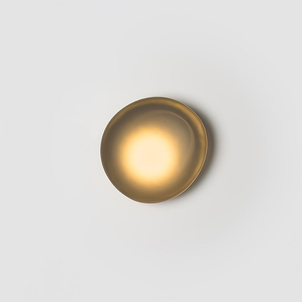 Wall Lamp, Pebble Hand-Blown Glass Shade, Integrated LED, Models A-D
