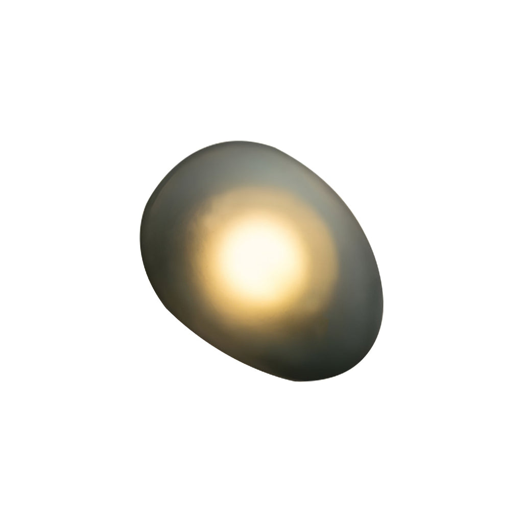Wall Lamp, Pebble Hand-Blown Glass Shade, Integrated LED, Models A-D