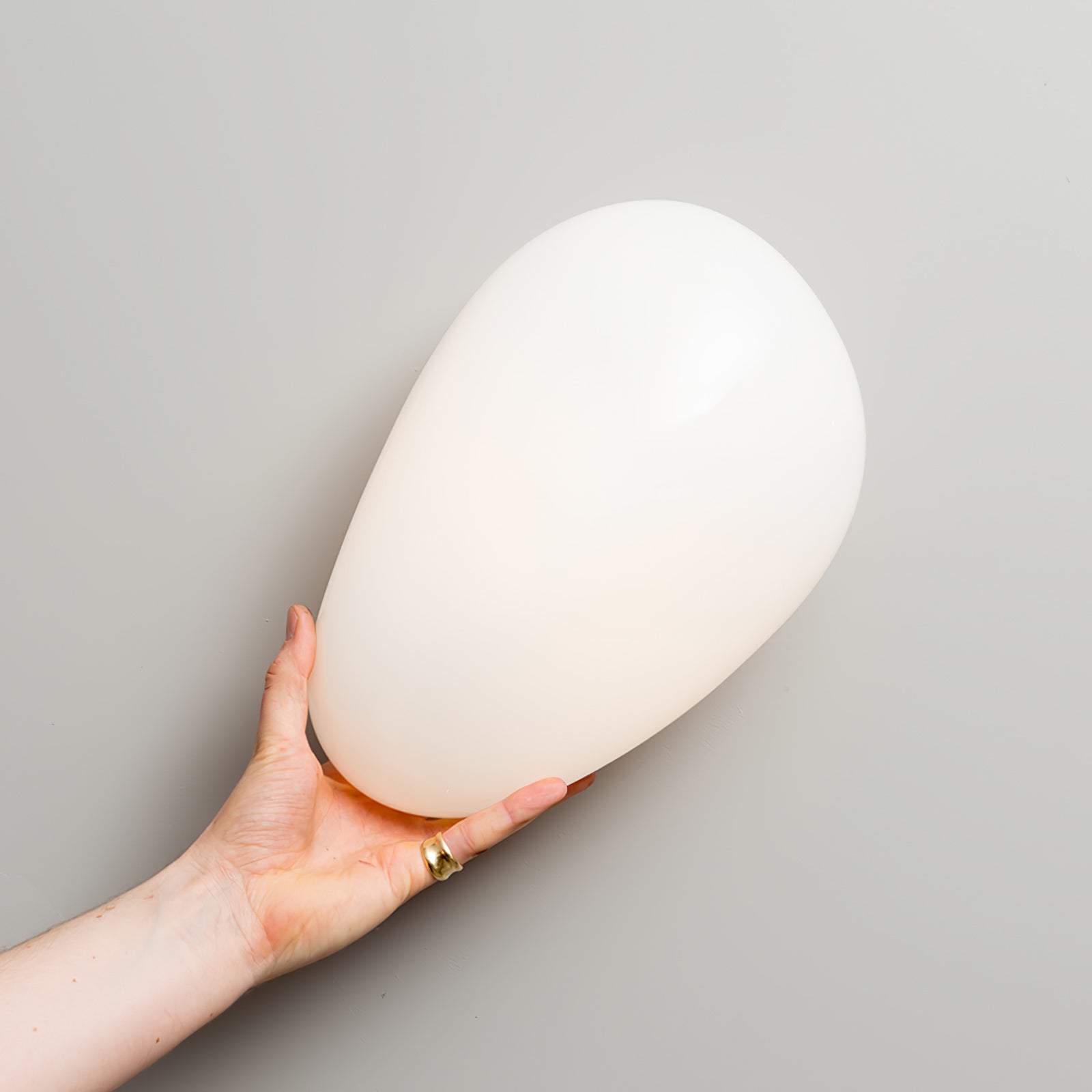 Wall Lamp, Pebble Hand-Blown Glass Shade, Integrated LED, Models A-D