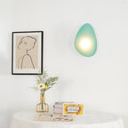 Wall Lamp, Pebble Hand-Blown Glass Shade, Integrated LED, Models A-D