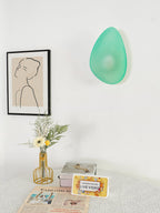 Wall Lamp, Pebble Hand-Blown Glass Shade, Integrated LED, Models A-D