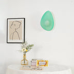 Wall Lamp, Pebble Hand-Blown Glass Shade, Integrated LED, Models A-D