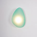 Wall Lamp, Pebble Hand-Blown Glass Shade, Integrated LED, Models A-D