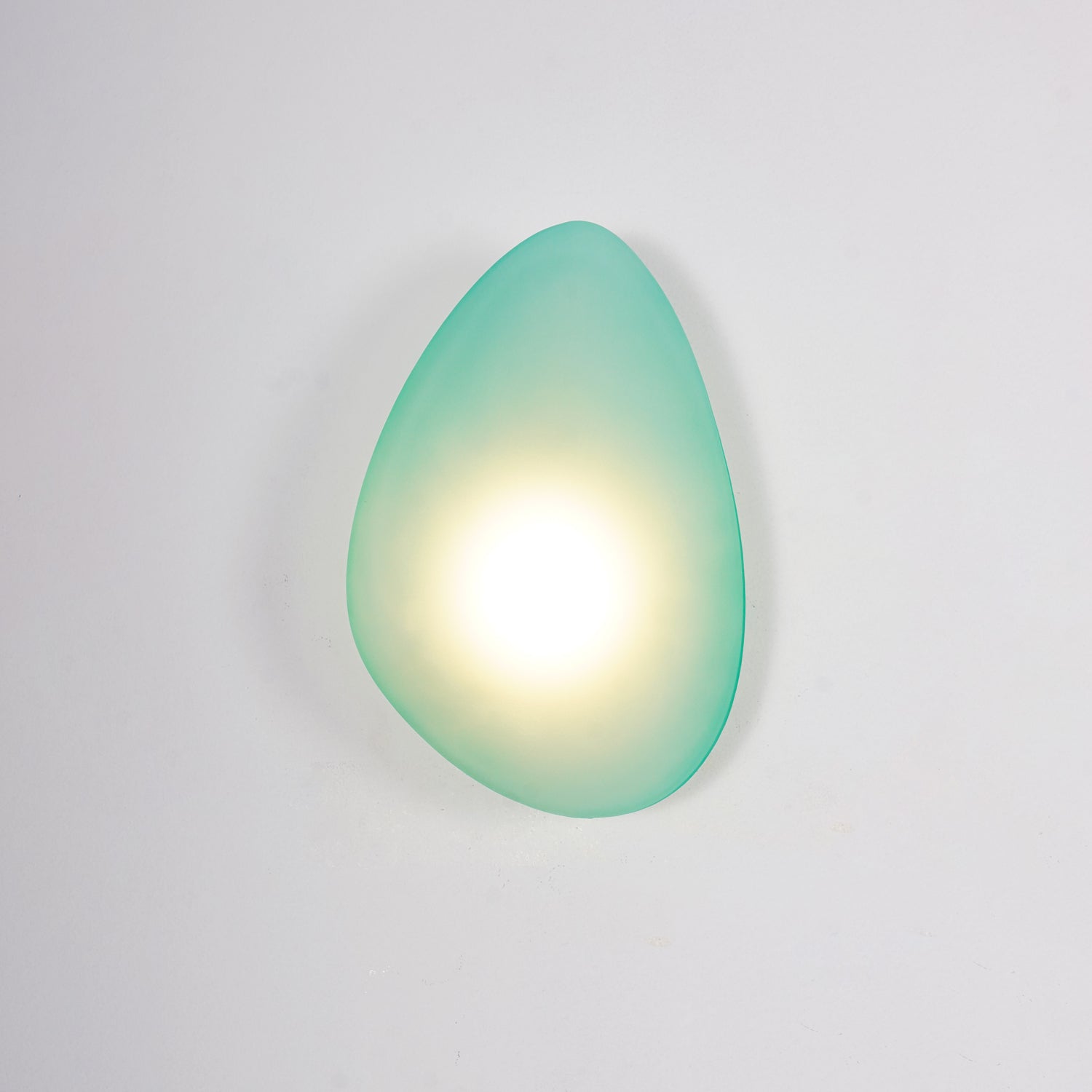 Wall Lamp, Pebble Hand-Blown Glass Shade, Integrated LED, Models A-D