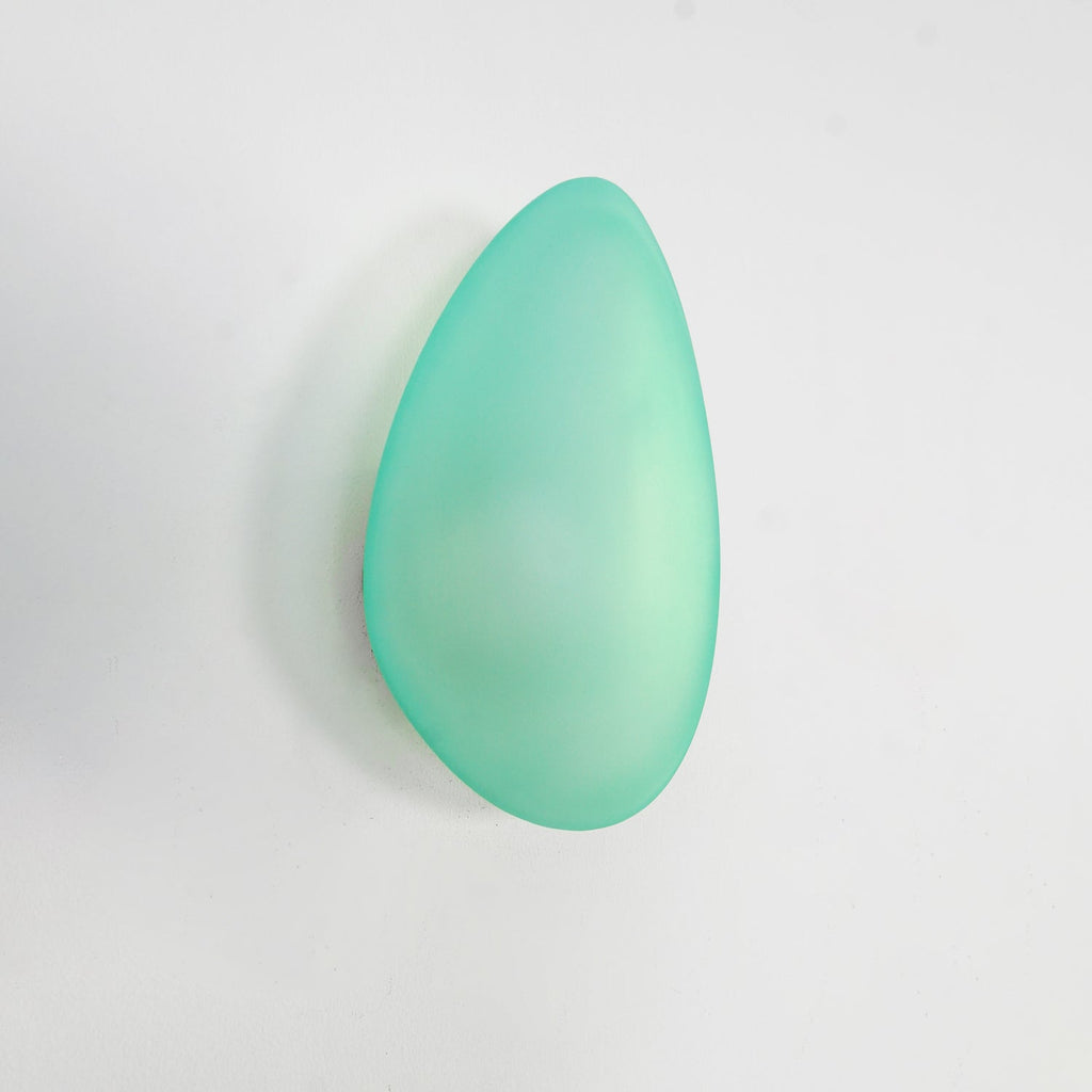 Wall Lamp, Pebble Hand-Blown Glass Shade, Integrated LED, Models A-D
