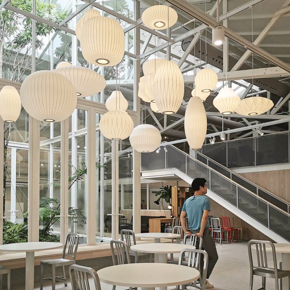 Pendant Light, Crisscross Bubble, Mulberry Silk, Steel Wireframe, E26