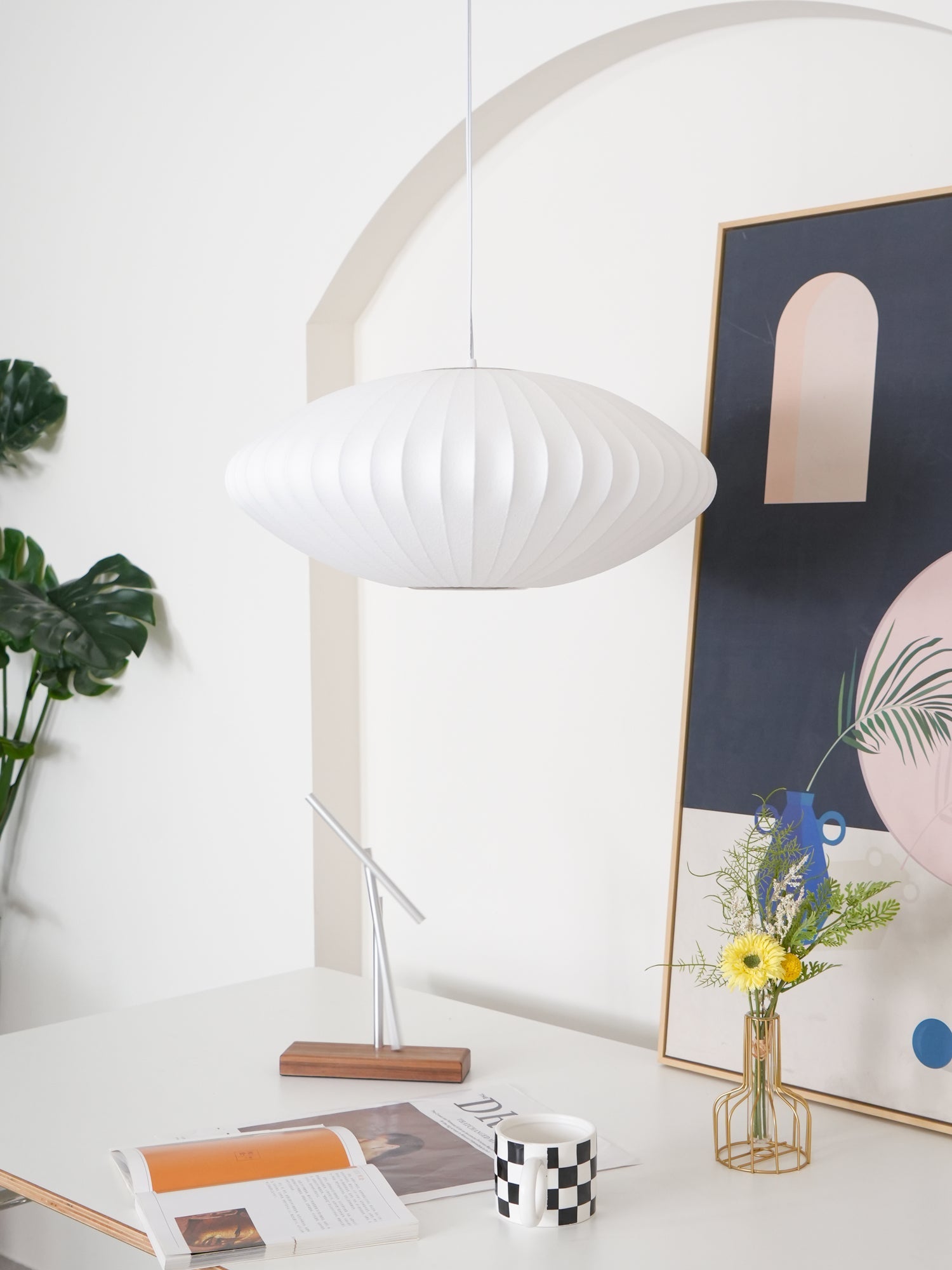 Nelson Bubble Swag Pendant Light styled detail shot fifteen