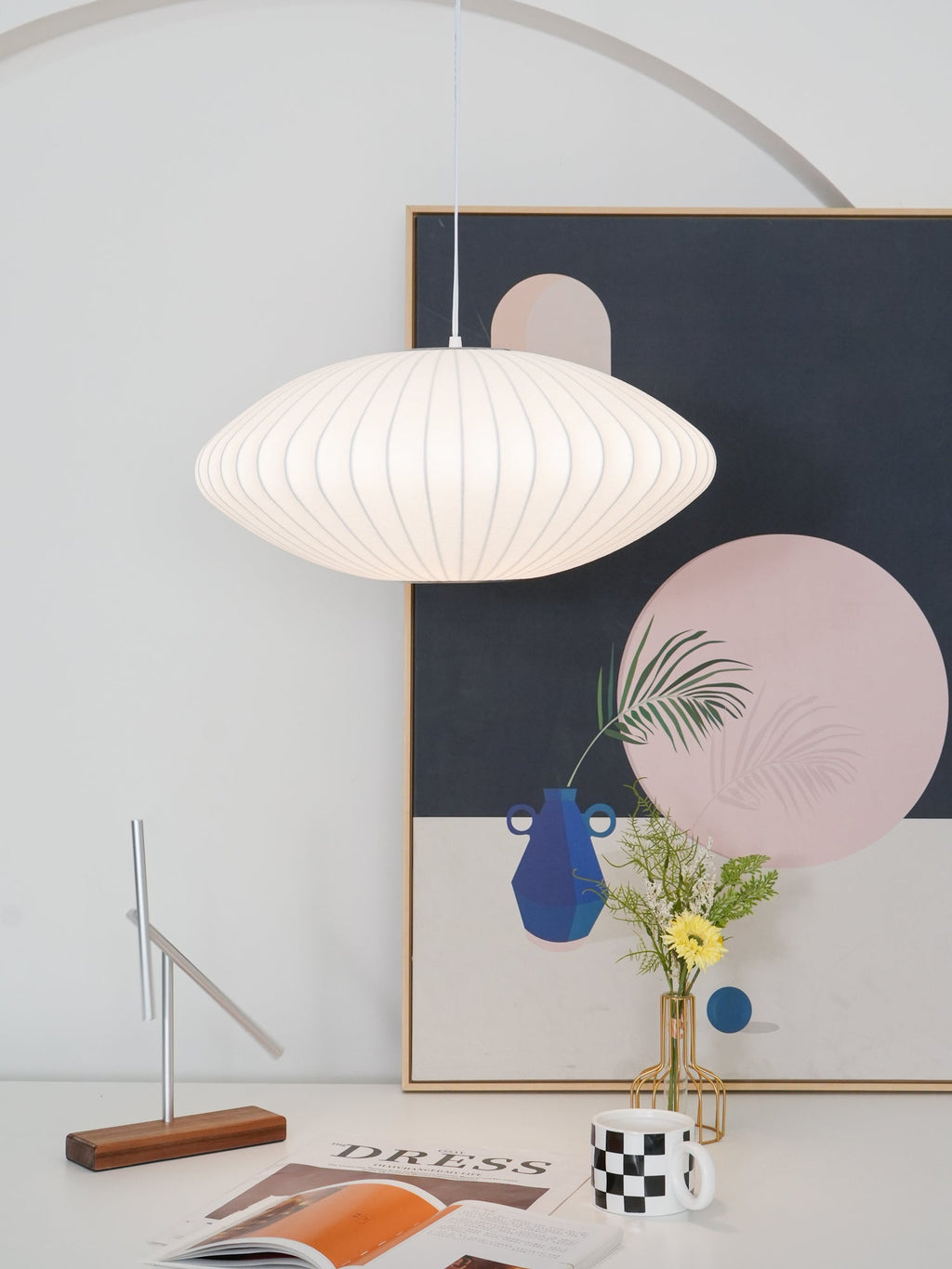 Nelson Bubble Swag Pendant Light styled detail shot three