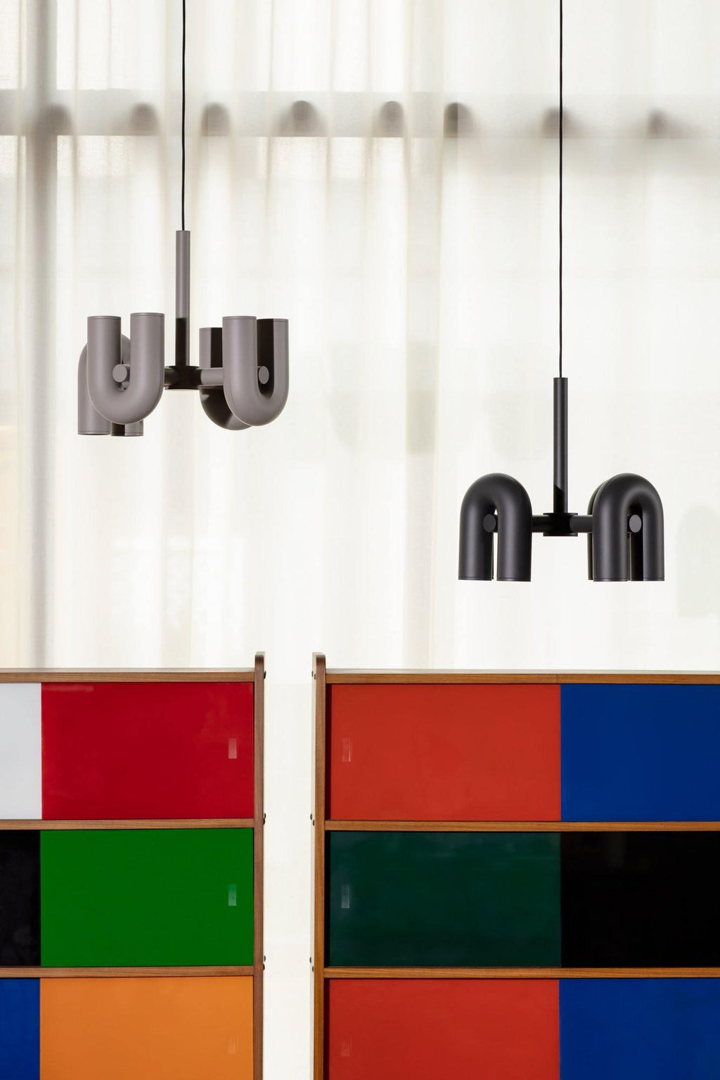Cirkus Chandelier, integreret LED, bevægelige U-hoveder, lineær eller cirkulær