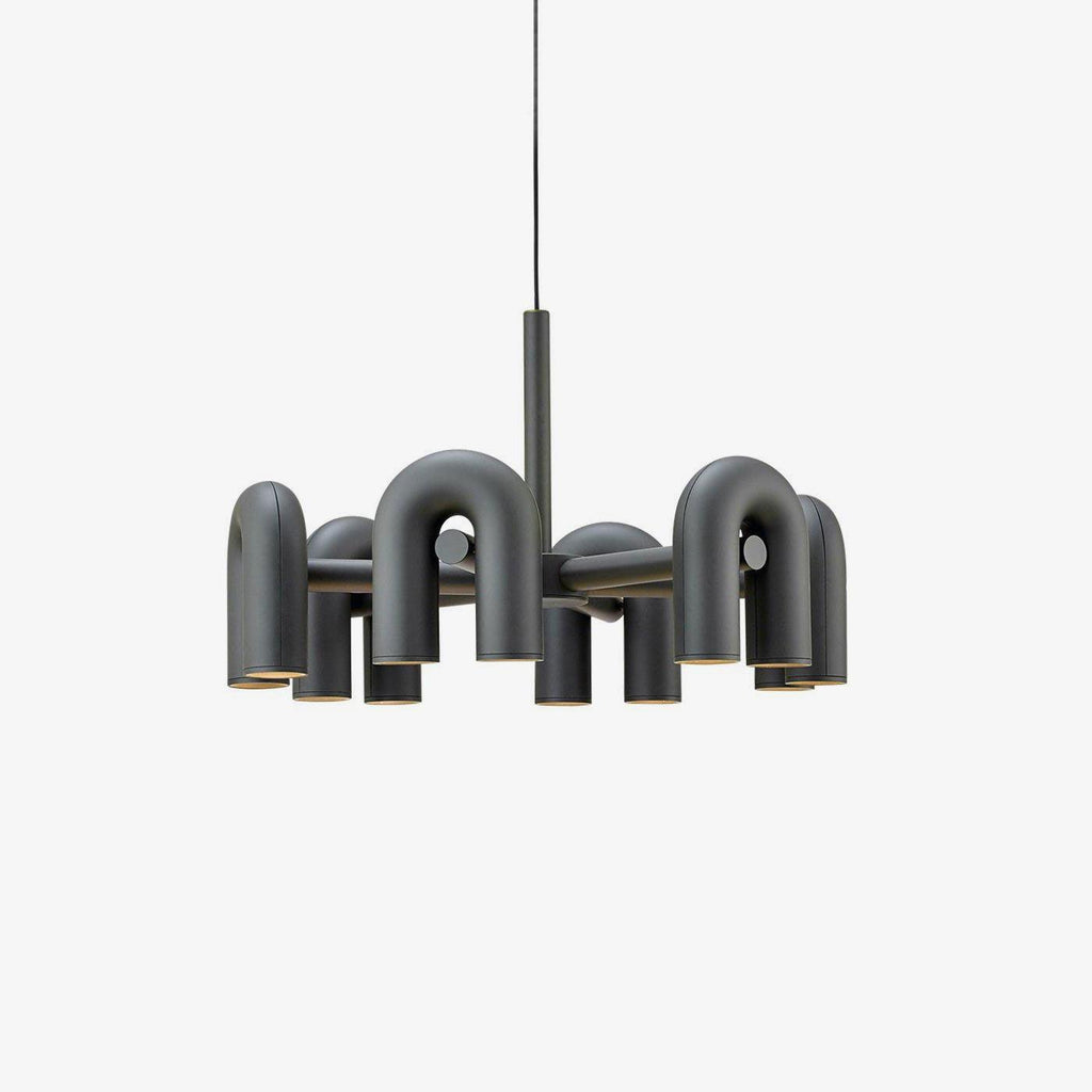 Cirkus Chandelier, integreret LED, bevægelige U-hoveder, lineær eller cirkulær
