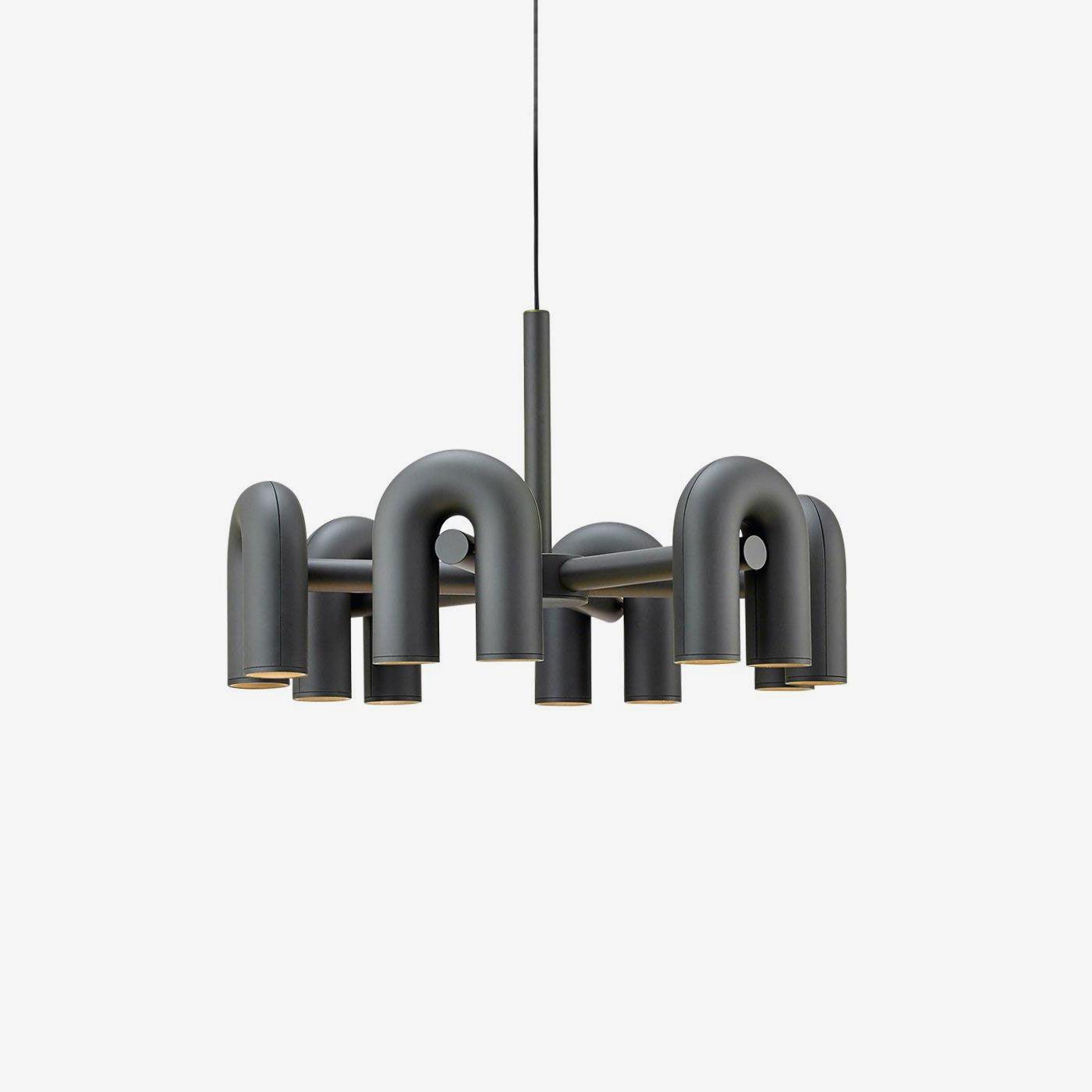 Cirkus Chandelier, integreret LED, bevægelige U-hoveder, lineær eller cirkulær