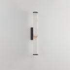 Callisto Wall Sconce, Natural Alabaster Shade, Brass or Black, Integrated LED
