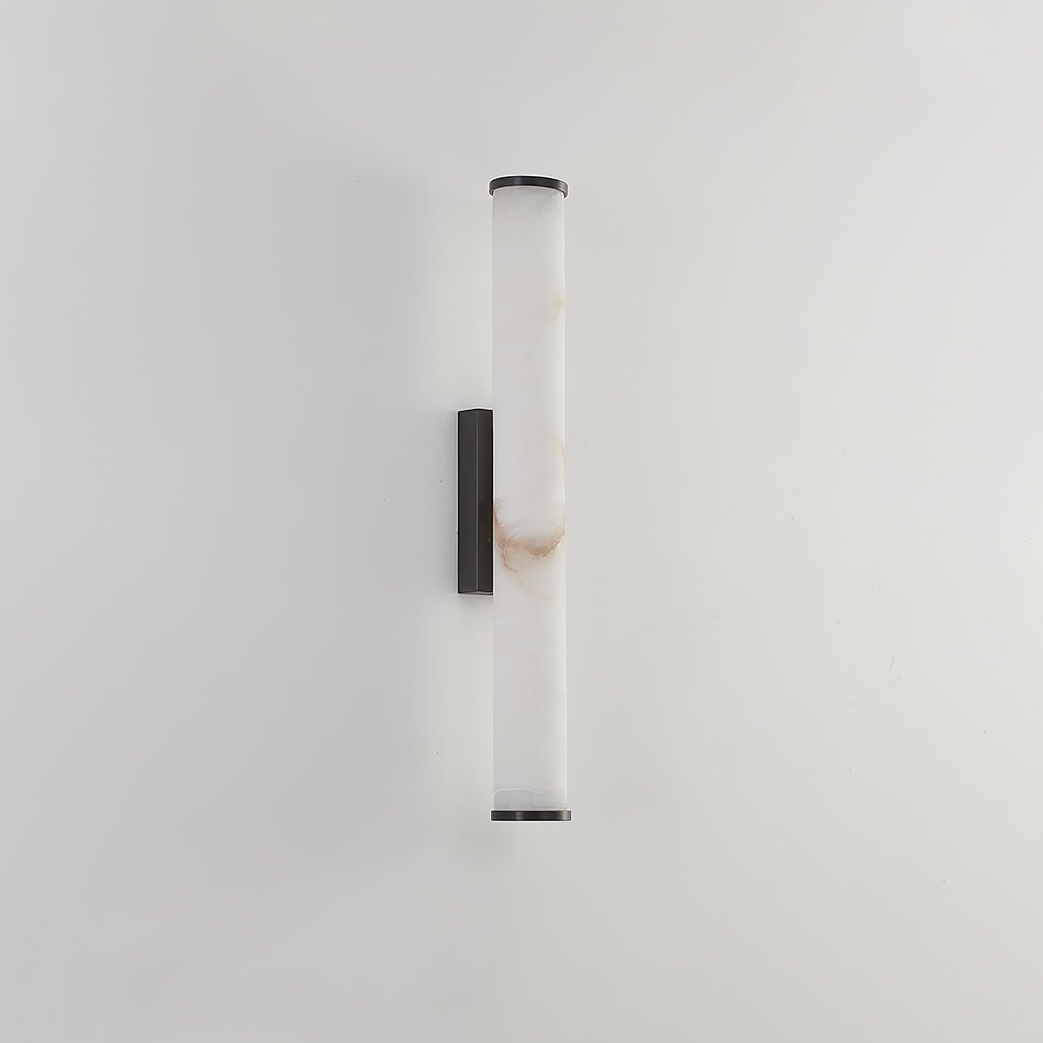 Callisto Wall Sconce, Natural Alabaster Shade, Brass or Black, Integrated LED