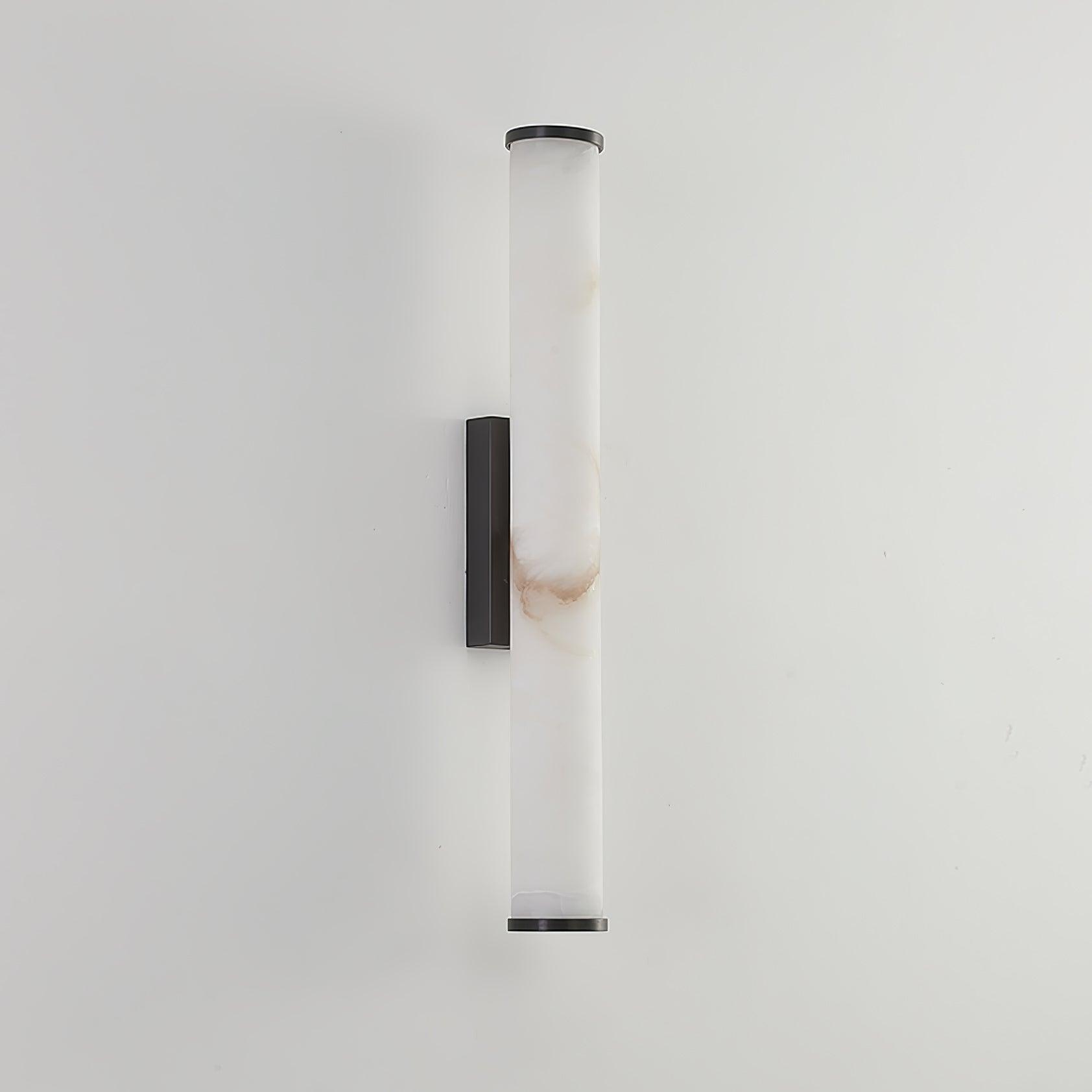 Callisto Wall Sconce, Natural Alabaster Shade, Brass or Black, Integrated LED