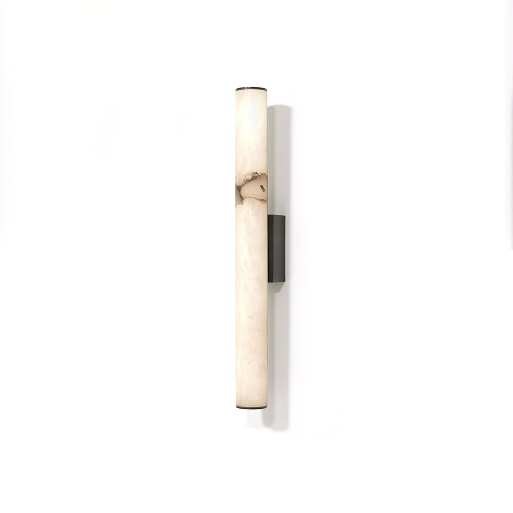 Callisto Wall Sconce, Natural Alabaster Shade, Brass or Black, Integrated LED