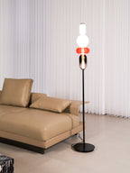 Crystal cluster floor lamp glass detail catching the light