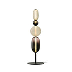 Candied Glass Floor Lamp, Hand-Blown Crystal Clusters, Black Body, LED