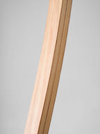 Floor Lamp, Caprani Beechwood & Linen Shade, E26/E27, Plug-In