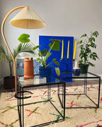 Floor Lamp, Caprani Beechwood & Linen Shade, E26/E27, Plug-In