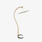 Floor Lamp, Caprani Beechwood & Linen Shade, E26/E27, Plug-In