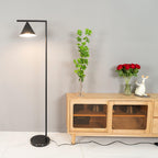 Floor lamp opal cone diffuser shown in close detail