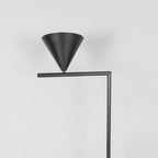 Captain Flint Floor Lamp, Carrara Marble Base, Spinning Opal Cone, E26/E27