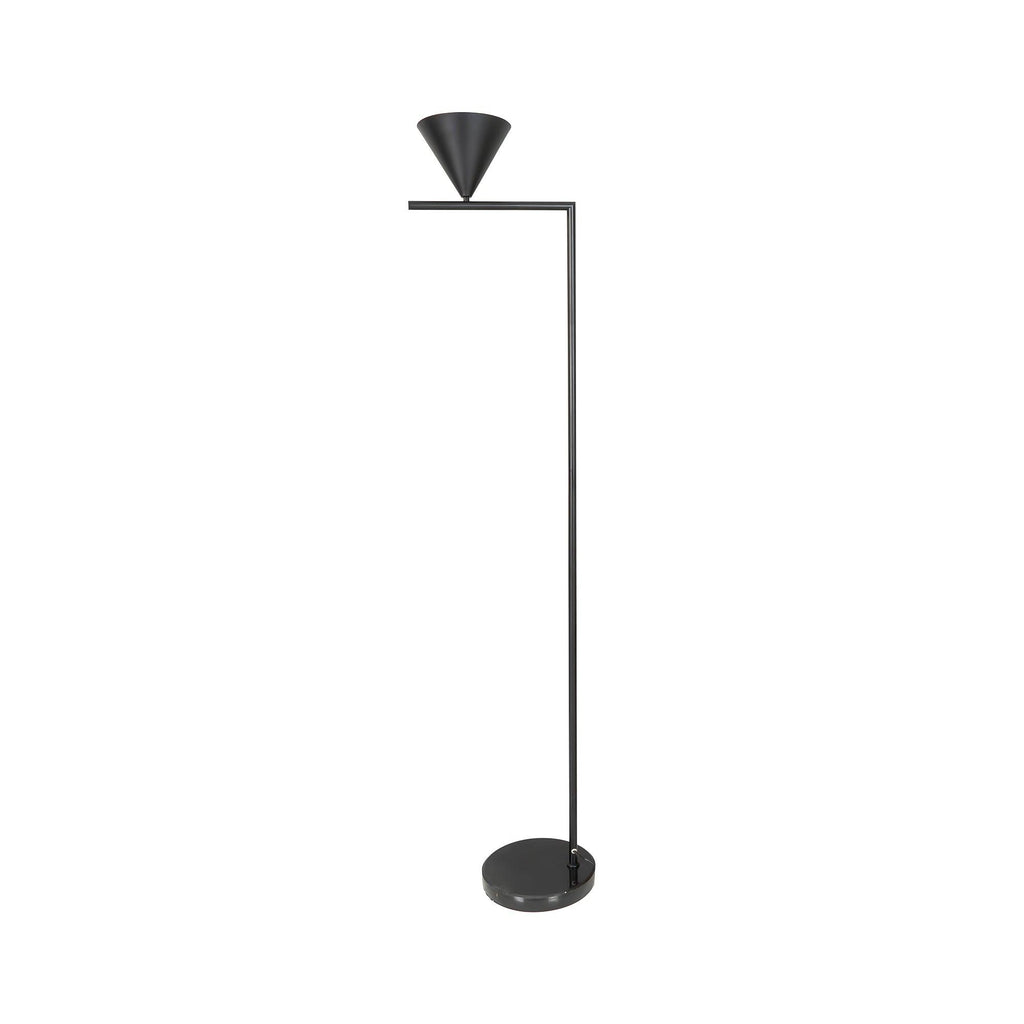 Captain Flint Floor Lamp, Carrara Marble Base, Spinning Opal Cone, E26/E27