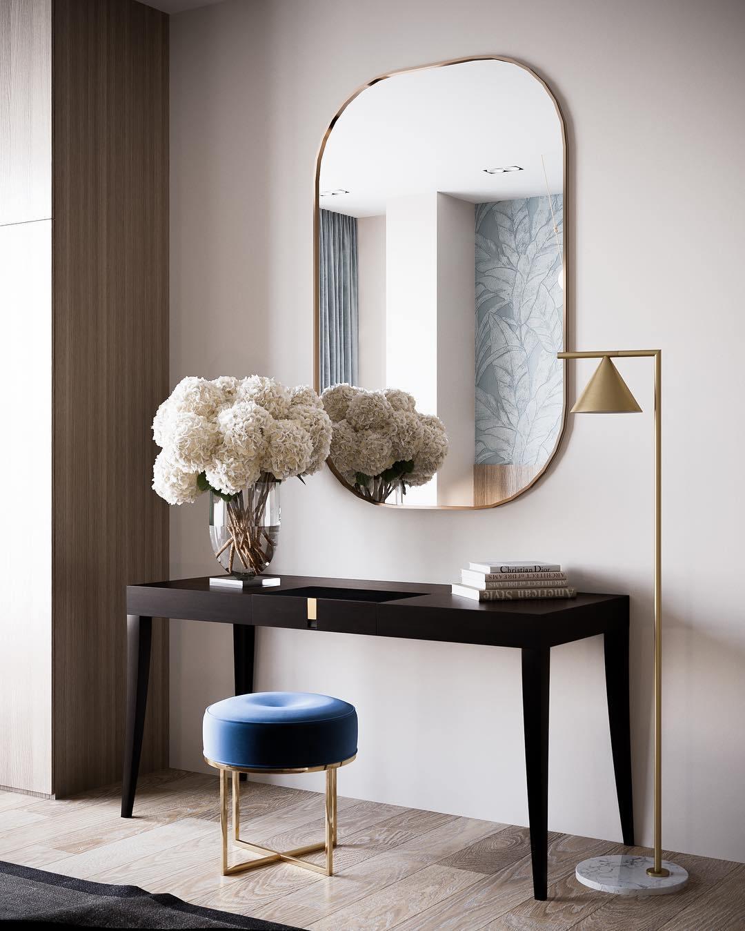 Floor lamp opal cone diffuser glowing with warm light