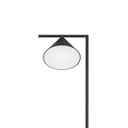 Captain Flint Floor Lamp, Carrara Marble Base, Spinning Opal Cone, E26/E27