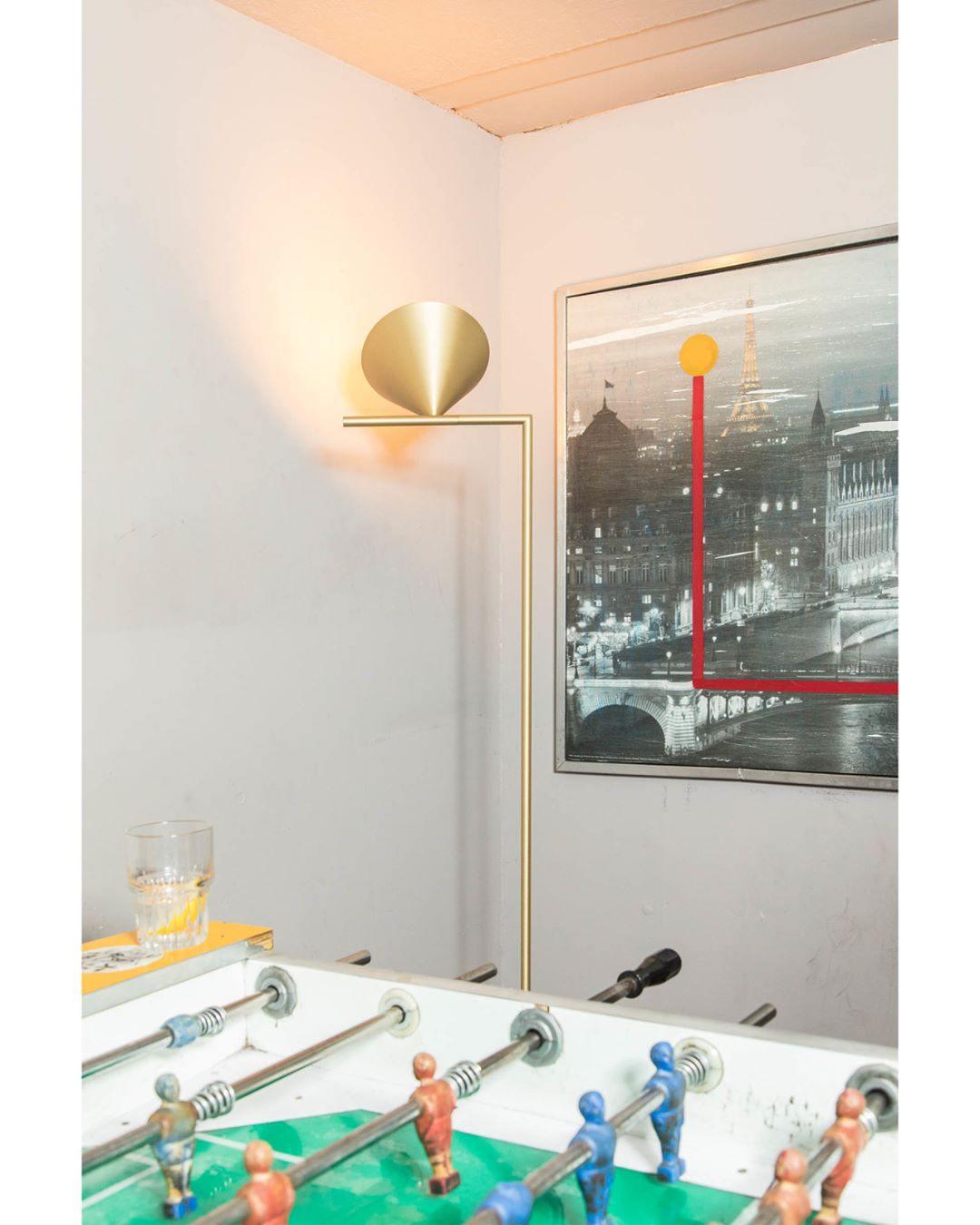 Captain Flint Floor Lamp, Carrara Marble Base, Spinning Opal Cone, E26/E27
