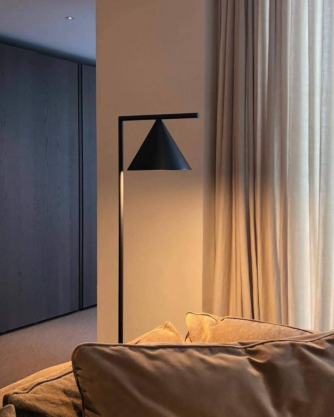 Captain Flint Floor Lamp, Carrara Marble Base, Spinning Opal Cone, E26/E27