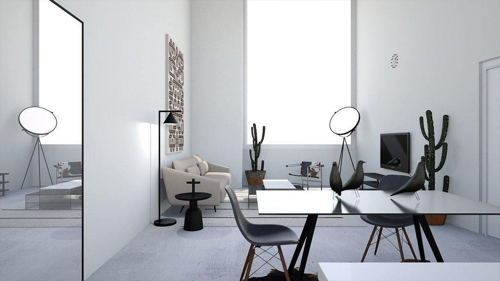 Captain Flint Floor Lamp, Carrara Marble Base, Spinning Opal Cone, E26/E27