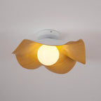 Muto Wood & Resin Ceiling Light, Black And White Finish