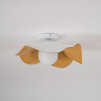 Muto Wood & Resin Ceiling Light, Black And White Finish