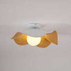 Muto Wood & Resin Ceiling Light, Black And White Finish