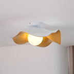 Muto Wood & Resin Ceiling Light, Black And White Finish