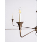 Candle chandelier overhead detail of the arm layout