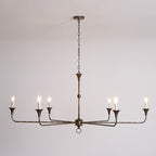 Candle chandelier full fixture view against a plain background