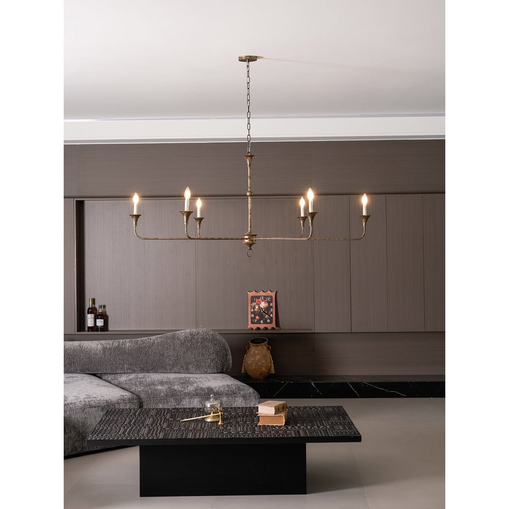 Candle chandelier bulb holder close-up in brass finish
